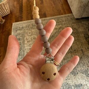 Mushie Pacifier Clip with Beads